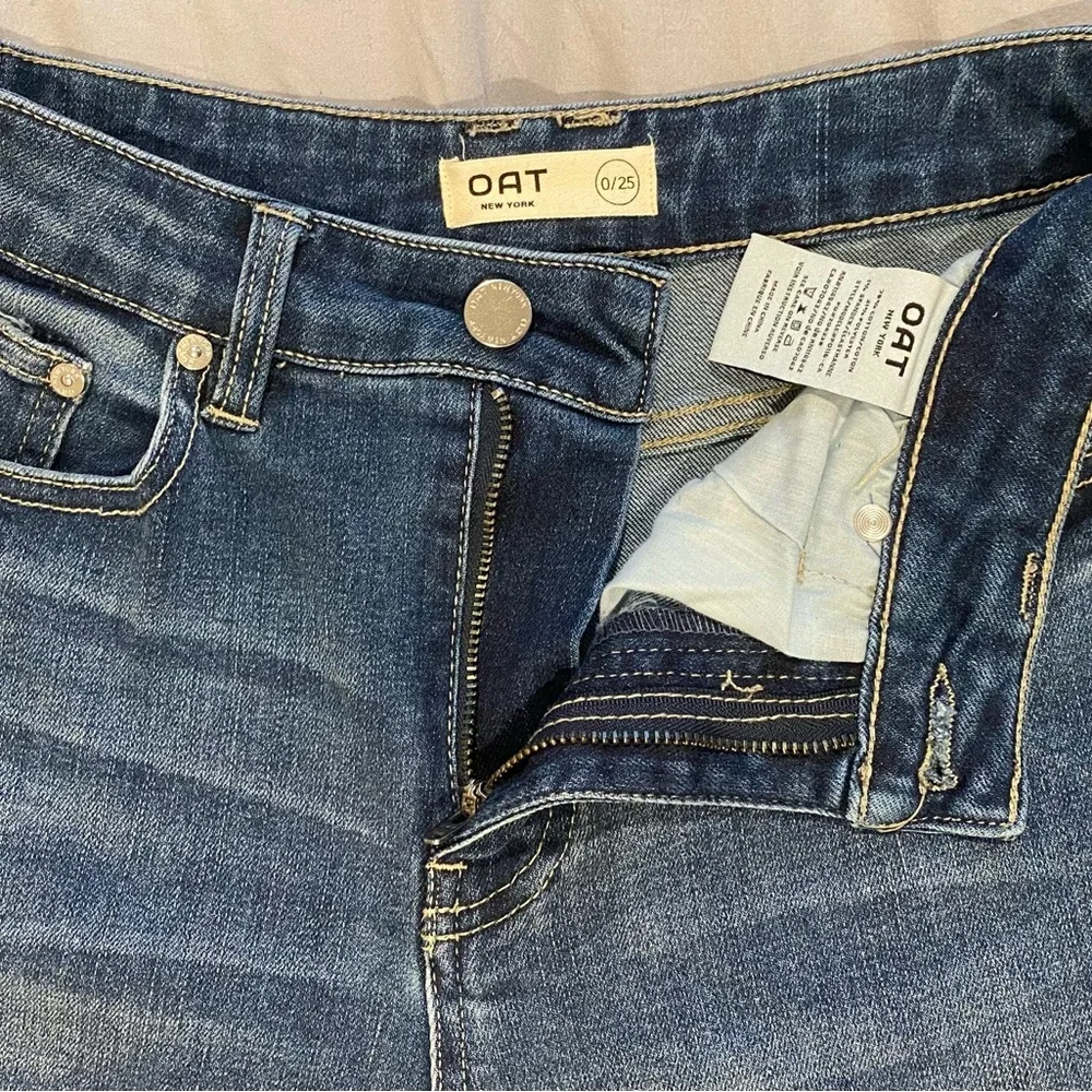 Oat New York Dark Blue Straight Leg Jeans - Picture 2 of 3